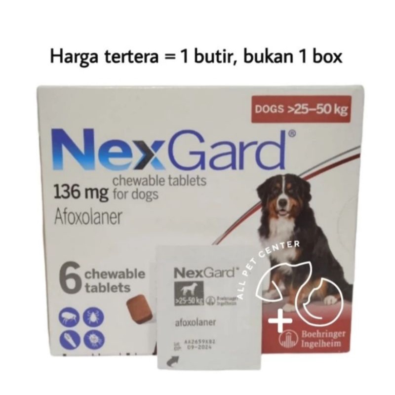 nexgard spectra obat kutu ( anjing ) 25 - 50kg 1 satu tube ampuh