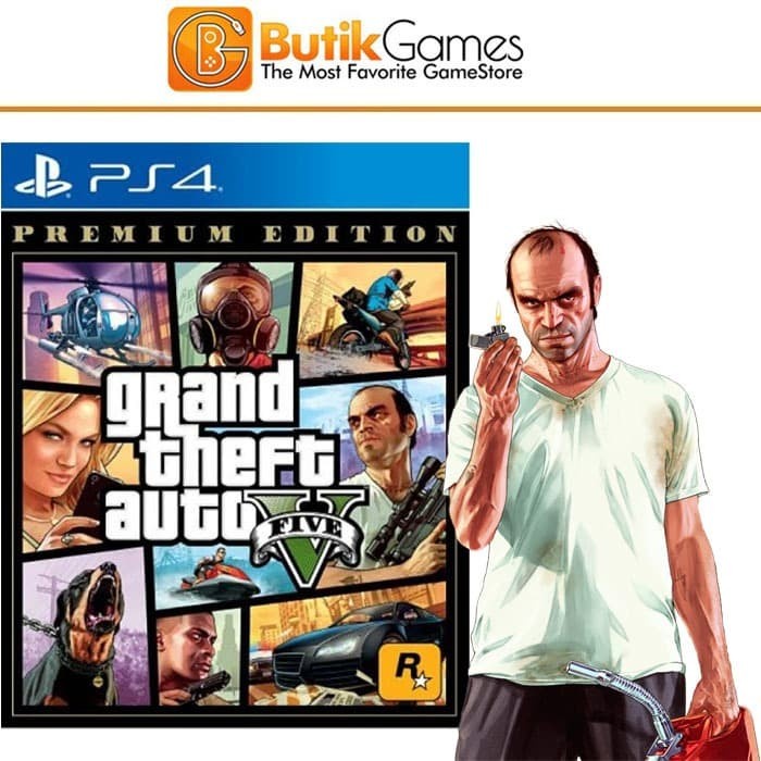 Gta 5 Gta V Grand Theft Auto V Premium Online Edition Ps4 Cd / Dvd / Kaset / Game / Games