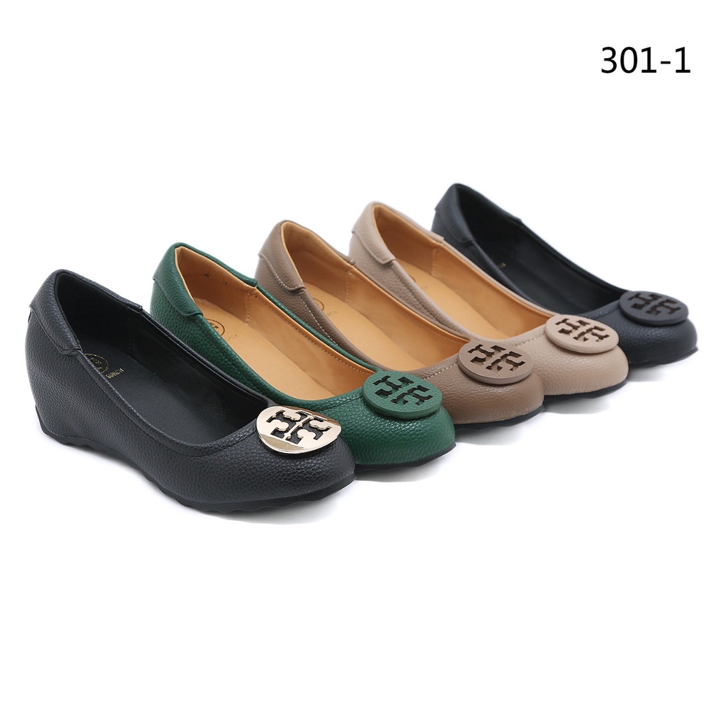 TB  Togo Leather Wedges Shoes 301-1