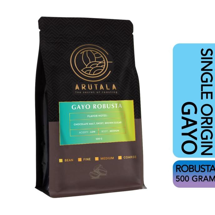 

ARUTALA Kopi Gayo Alur Badak Robusta Coffee 500 Gram