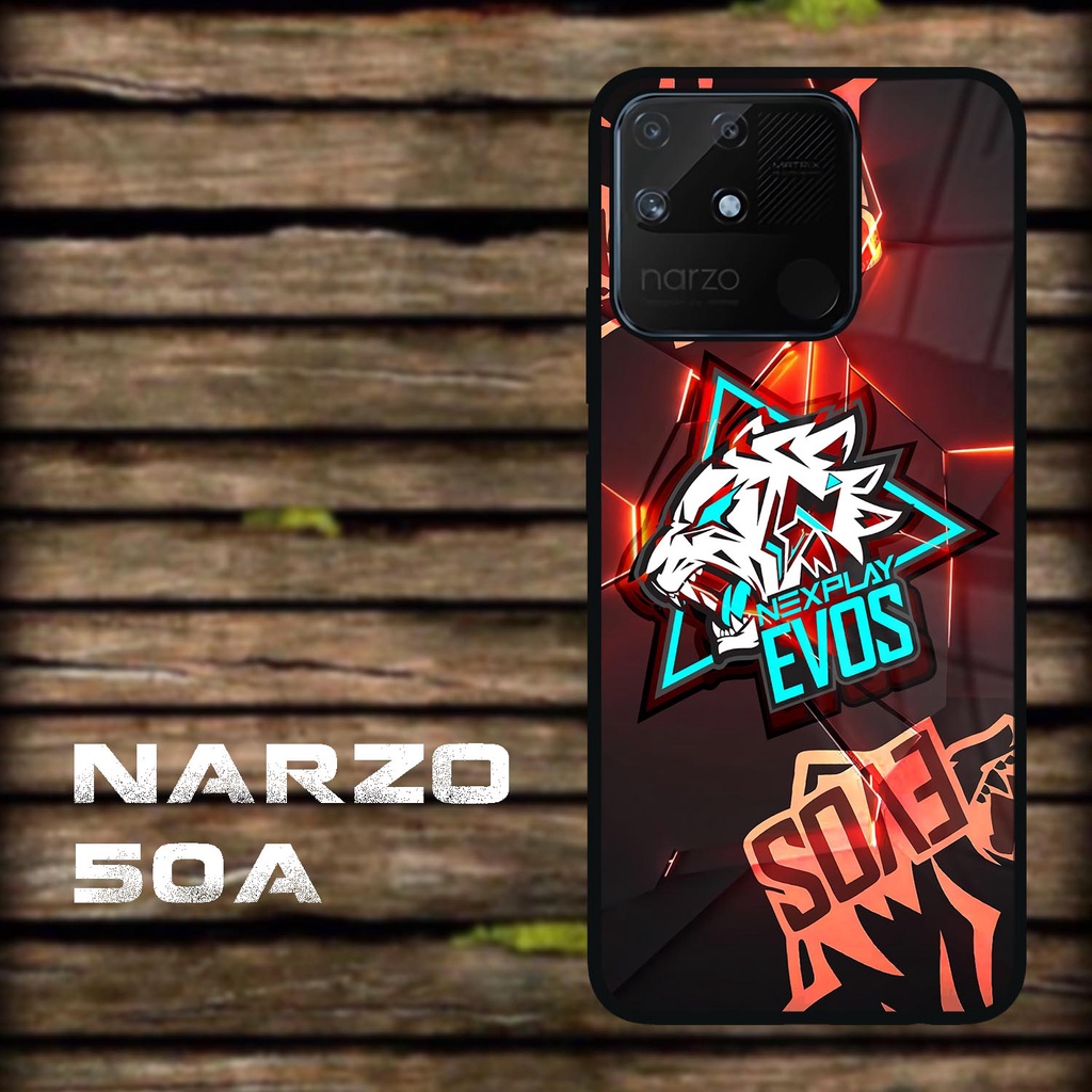 Case Kilau Realme Narzo 50a | Narzo 50A| Casing Hp Realme | Pelindung Smartphone | Motif Evos