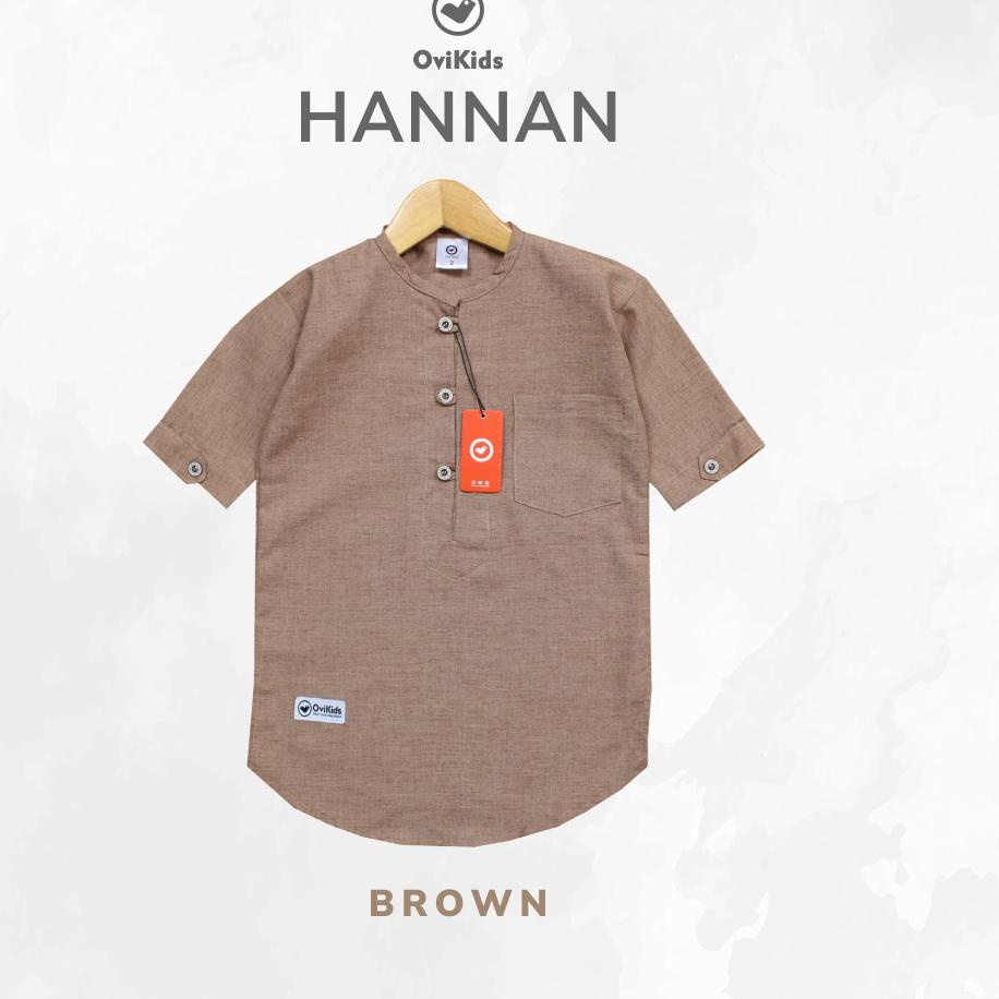 Stok Terbatas OVIKIDS HANNAN-Kemeja Koko Anak Baju Koko Kurta Anak Laki-Laki (2-10 Tahun)
