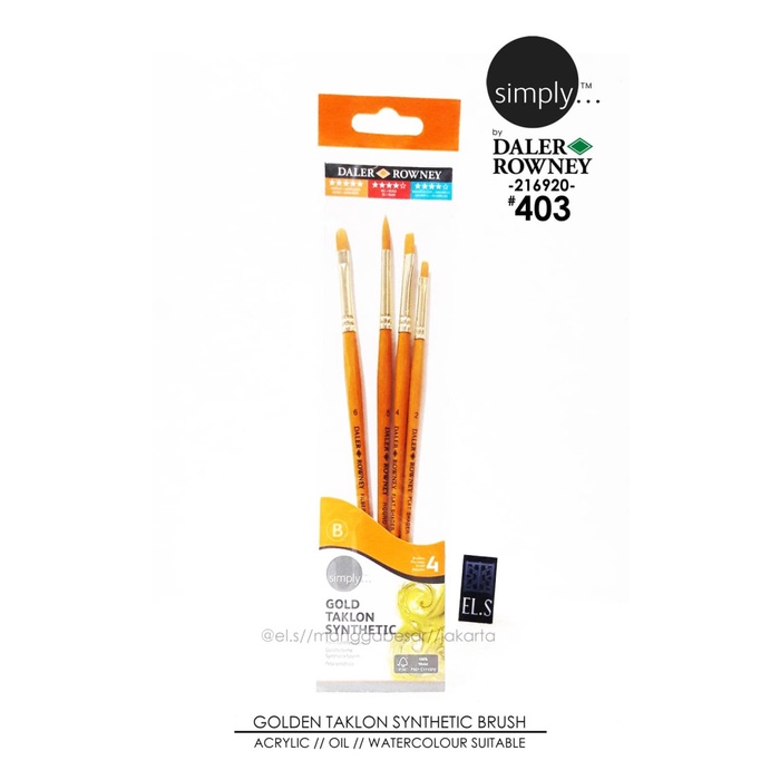 

Berkualitas Daler Rowney Simply Brush Set 403 Bergaransi