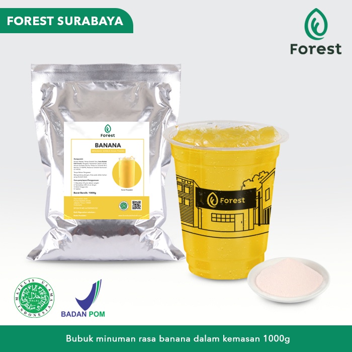 

Bubuk Minuman Rasa BANANA Powder 1kg - FOREST Beverage Surabaya