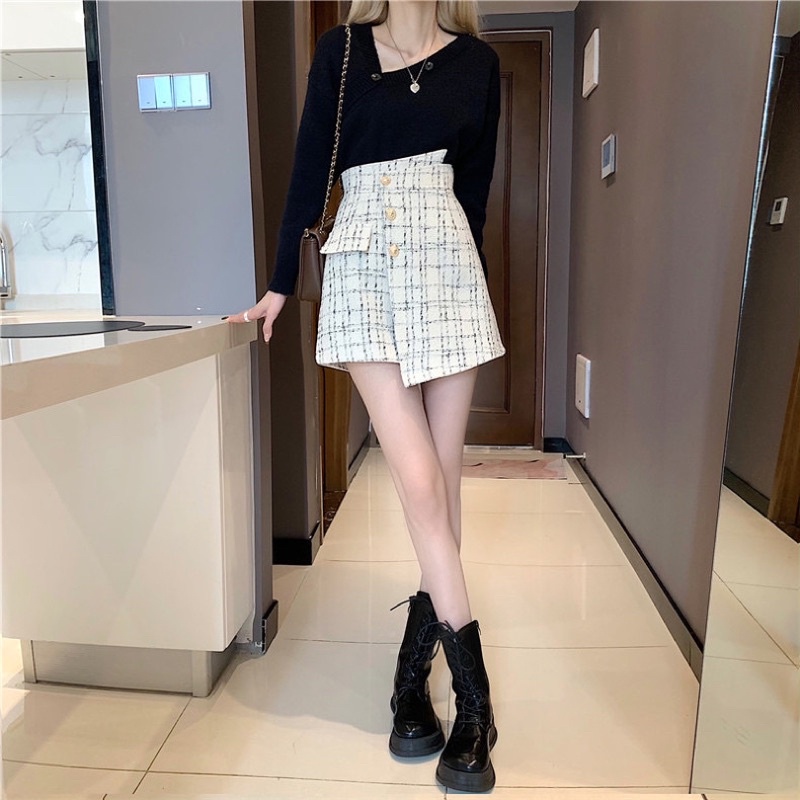 CELANA ROK PENDEK SKORT TWEED  WANITA MX614