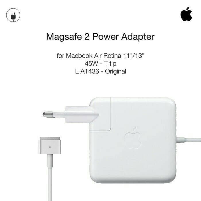 Jual Charger MacBook Air 2012 2013 2014 2015 Magsafe 2 45Watt 45W Magsafe Shopee Indonesia
