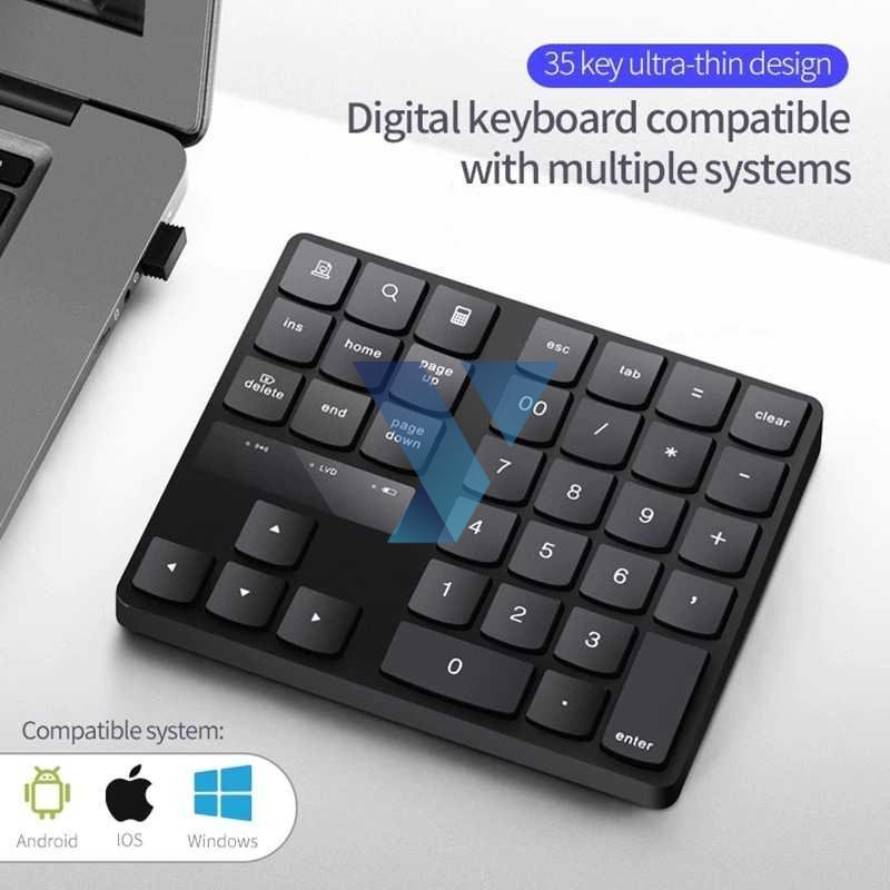 BEESCLOVER Keypad Numeric Multimedia Wireless 2.4GHz 35 Buttons - R57 ( Al-Yusi )