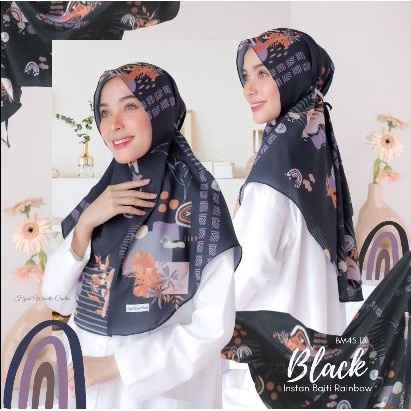 

Hijabwanitacantik - Instan Baiti Rainbow | Hijab Instan | Jilbab Insta - Black