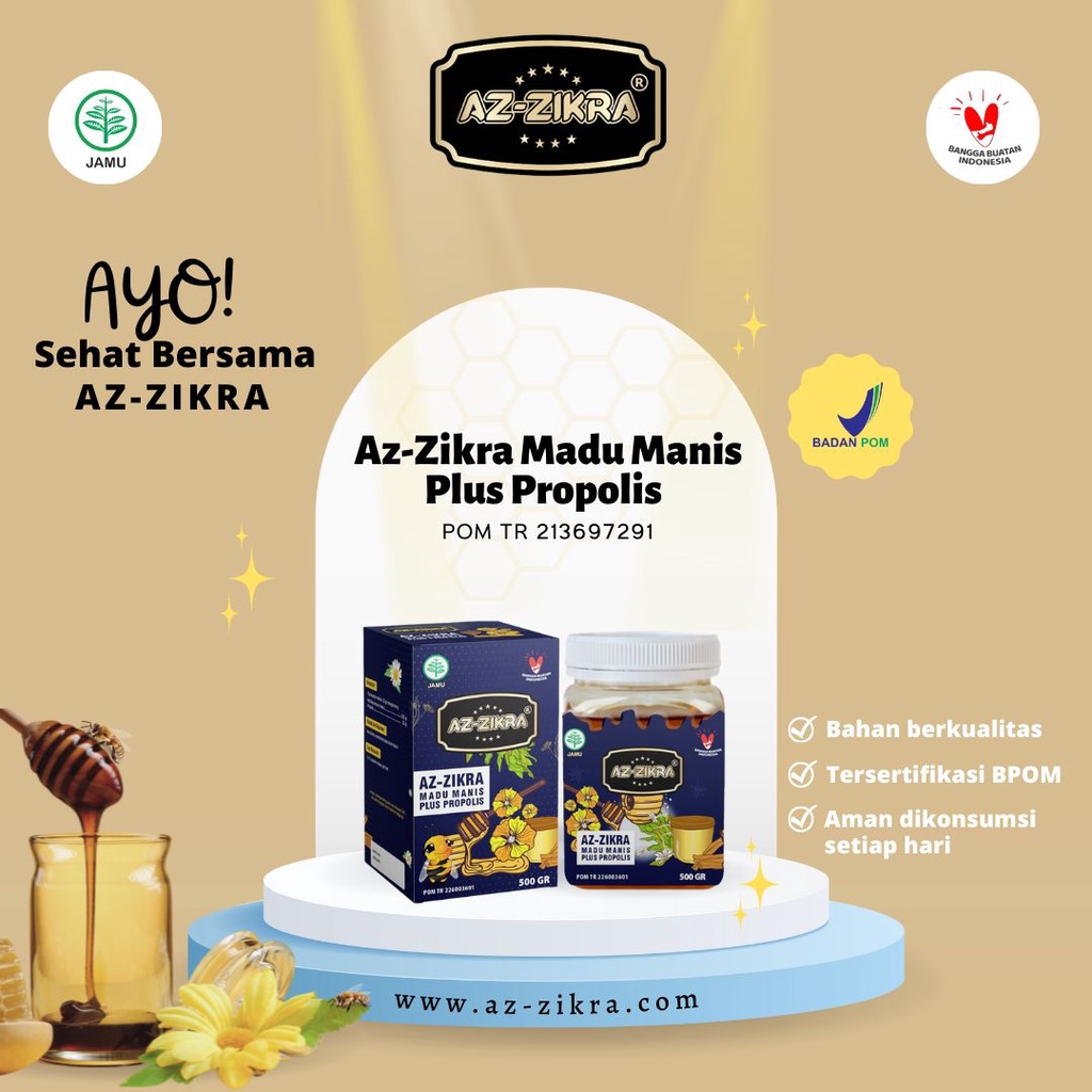 

MADU AZZIKRA 500GR HUTAN MANIS PLUS PROPOLIS BPOM
