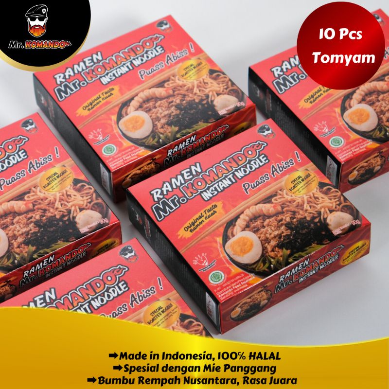 

Ramen Instan Mr. Komando Kuah Tomyam 10 Pcs