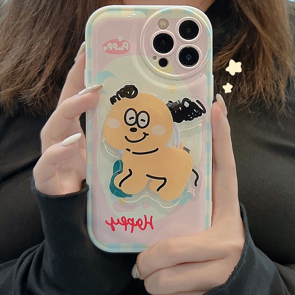 Ins Soft Case Silikon Motif Kartun Anjing Lucu Untuk Iphone 14 7 8 Se 2020 7 + 8 PLUS 11 12 13 PRO MAX