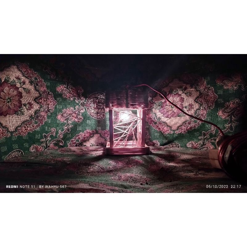 Kerajinan Lampu Hias/Tidur Terbuat Stik Es krim