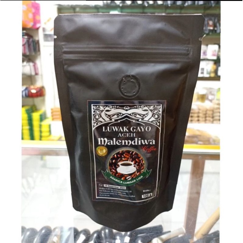 

Kopi Gayo asli luwak liar malemdiwa coffee 100gram
