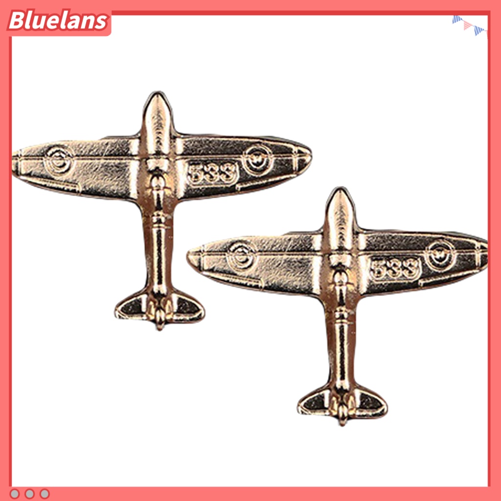 Bluelans Collar Clip Luxury Plane Shape Alloy Pilot Miniature Aircraft Collar Clip