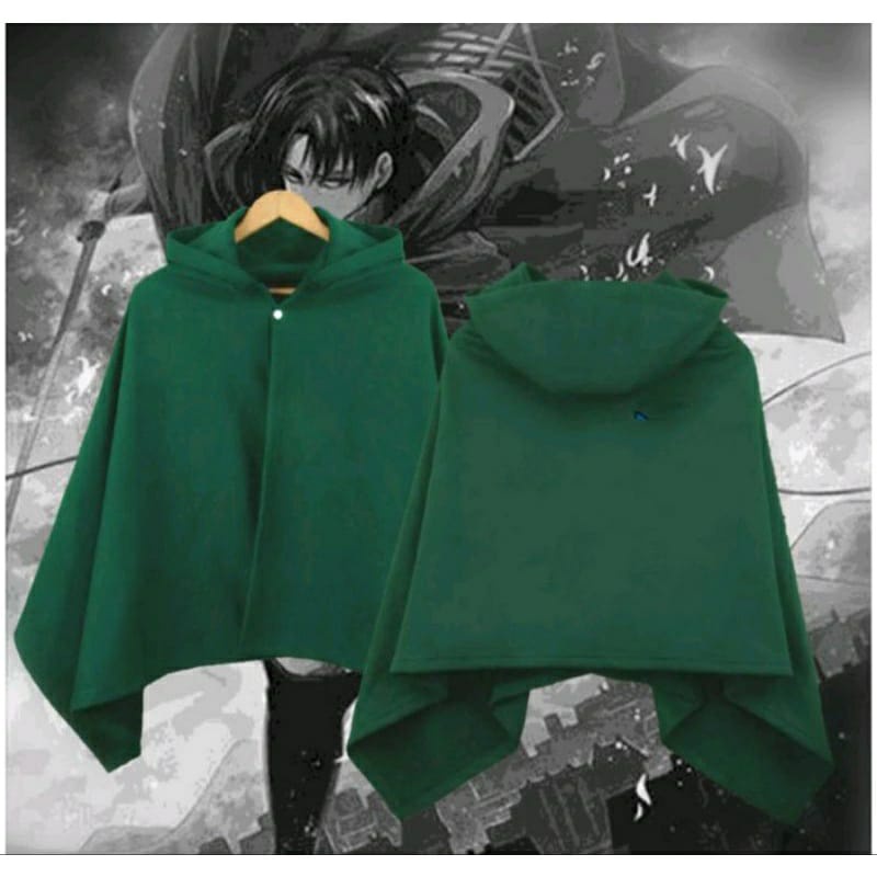 Jaket Jubah Anime ATTack On Titan Polos Bahan Katun Premium / Jaket Pria Wanita Cosplay Anime