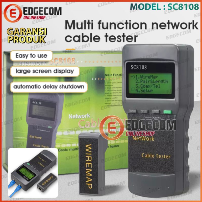 Lan Tester Multi Function Network Digital Cat5/Cat6 SC-8108