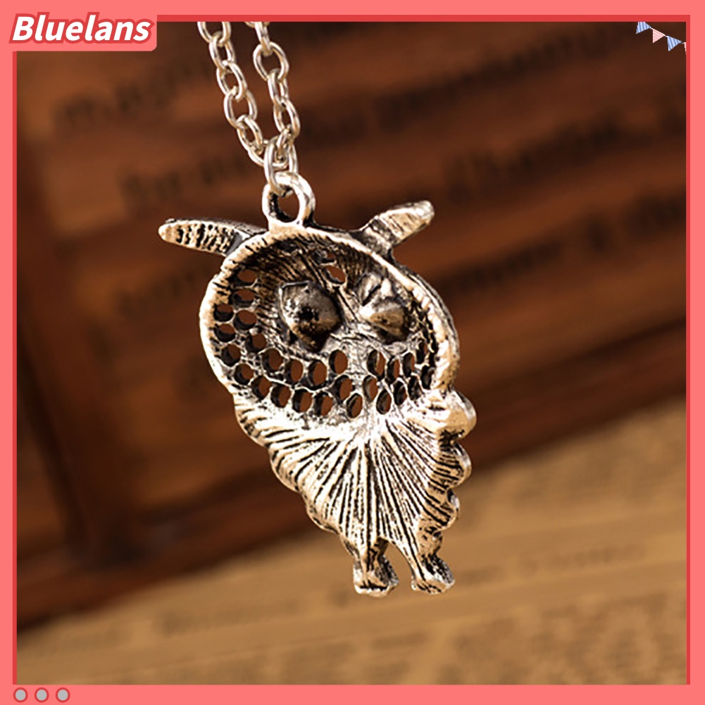 Bluelans Vintage Animal Cute Owl Pendant Long Necklace Sweater Chain Jewelry Party Gift
