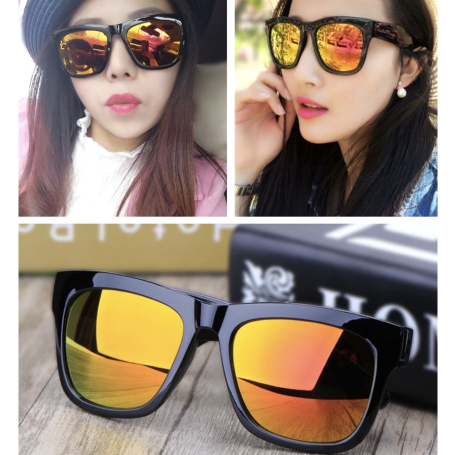 FAB Kacamata Hitam Korean Fashion  Wanita/Pria Square Sunglass unisex