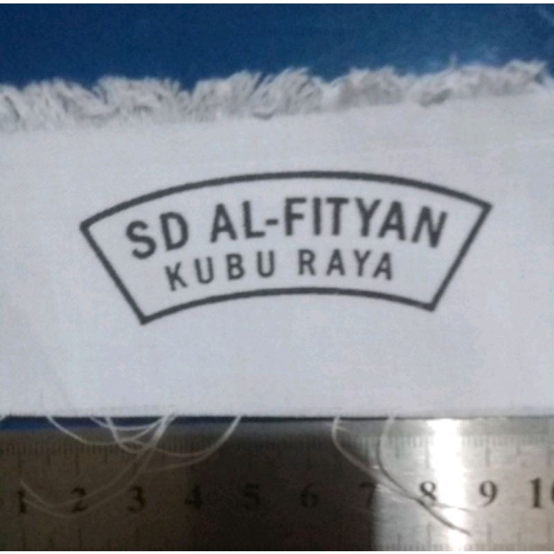 sablon nama sekolah / sablon nama dada seragam sekolah / sablon nama murid / nama dada sekolah plastik / sablon lokasi sekolah