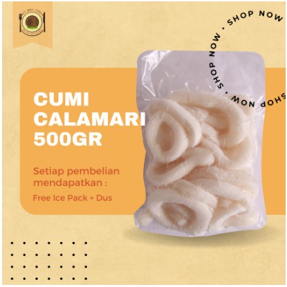 

Cumi Potong Bulat / Cumi Calamari 500 gr