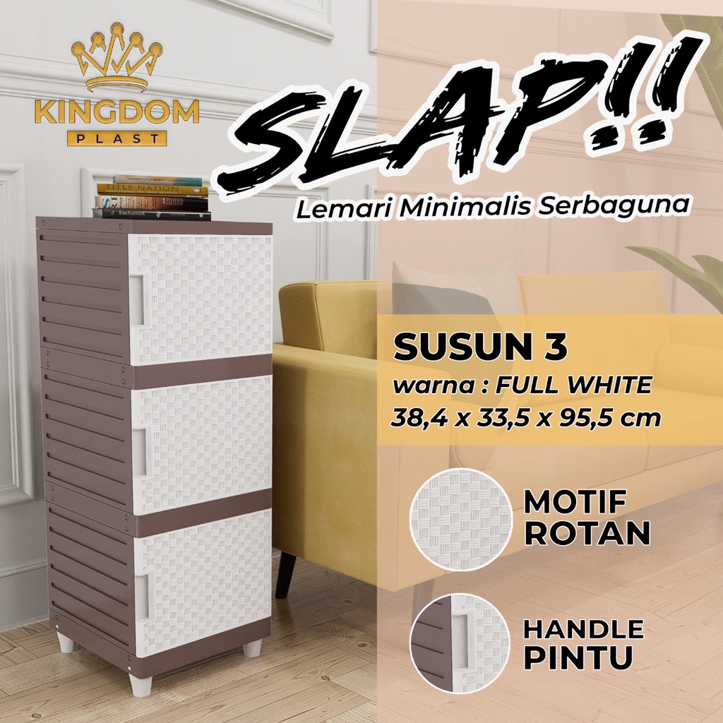 LEMARI PAKAIAN MINIMALIS KINGDOM SLAP!! KINGDOM SLAP SUSUN LEMARI PLASTIK LEMARI BAJU LEMARI ROTAN LEMARI COD