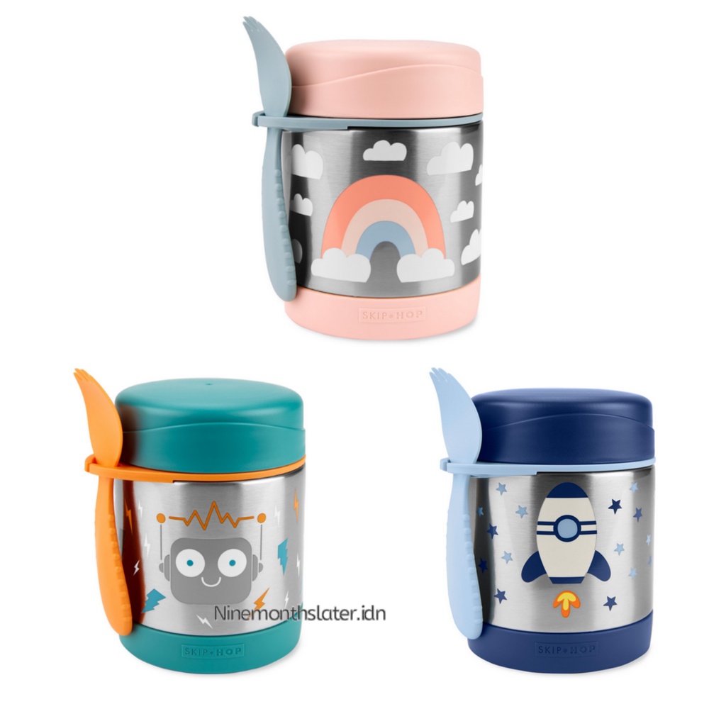 Skip Hop Zoo And Spark Insulated Food Jar - Owl Bee Unicorn Promo Sale Stainless Steel Thermos Skiphop Anak