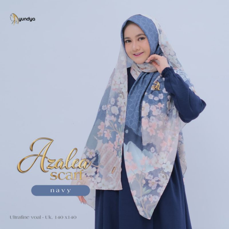 HIJAB SEGIEMPAT MOTIF SYARI 140 x 140 AZALEA SCARF BY AYUNDYA