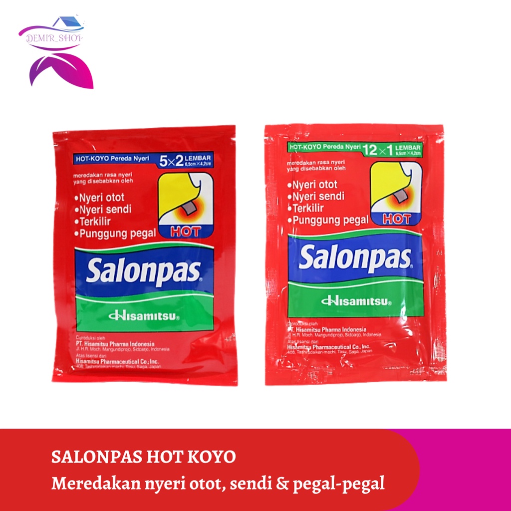 Salonpas Hot Sachet / Pereda Nyeri Otot / Nyeri Sendi / Punggung Pegal