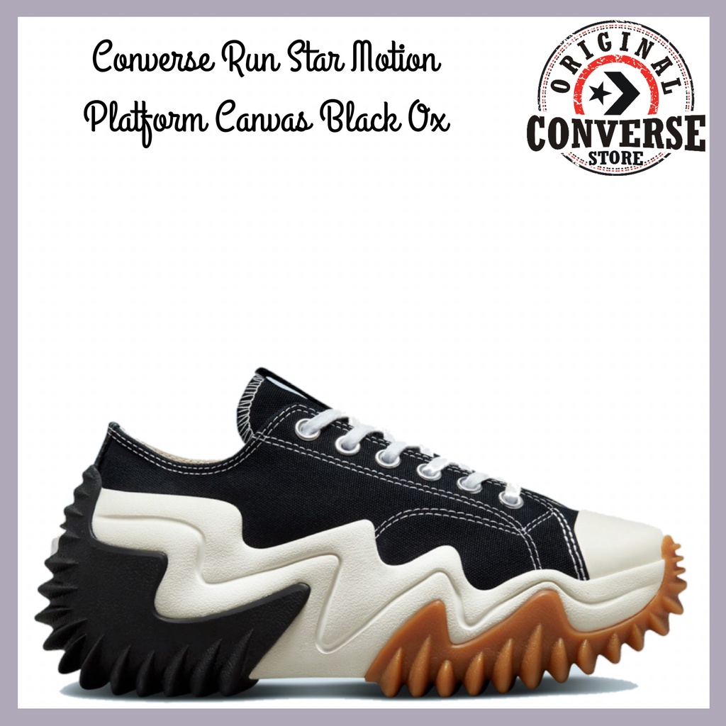 ORIGINAL CONVERSE RUN STAR MOTION PLATFORM CANVAS BLACK Ox 172895C UNISEX