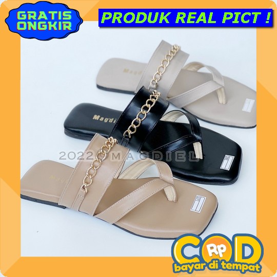 Sandal Teplek Wanita Kekinian Sendal Teplek Flat Import Korean Style Selop Remaja Dewasa Murah Senda