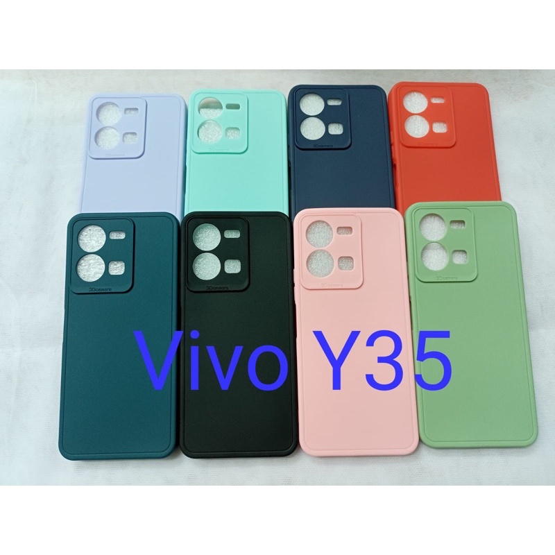 MACARON 3D VIVO Y35 2022  REAL INDO/Softcase Silikon Macaron Vivo Y35