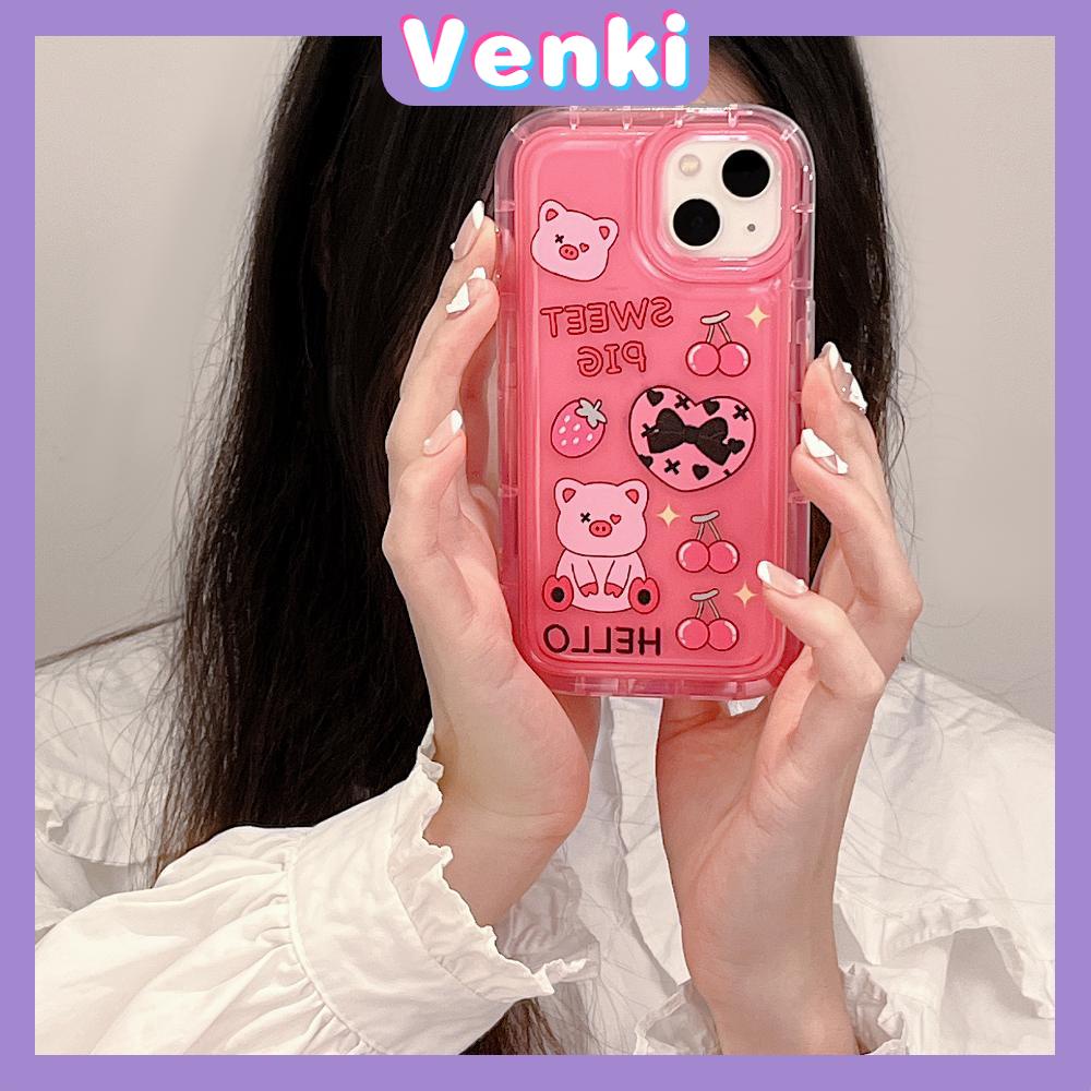 Case For iPhone 14 Pro Max TPU Soft Jelly Airbag Case Cute Pink Pig Clear Case Camera Protection Shockproof For iPhone 14 13 12 11 Plus Pro Max 7 Plus X XR