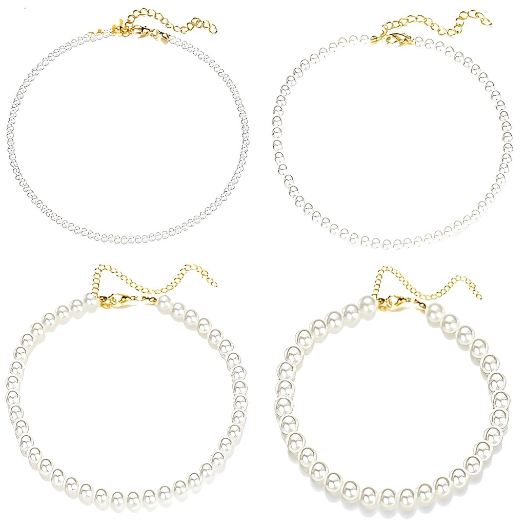 ✅COD [BBS] Kalung Choker Rantai Klavikula Hias Mutiara Untuk Aksesoris Perhiasan