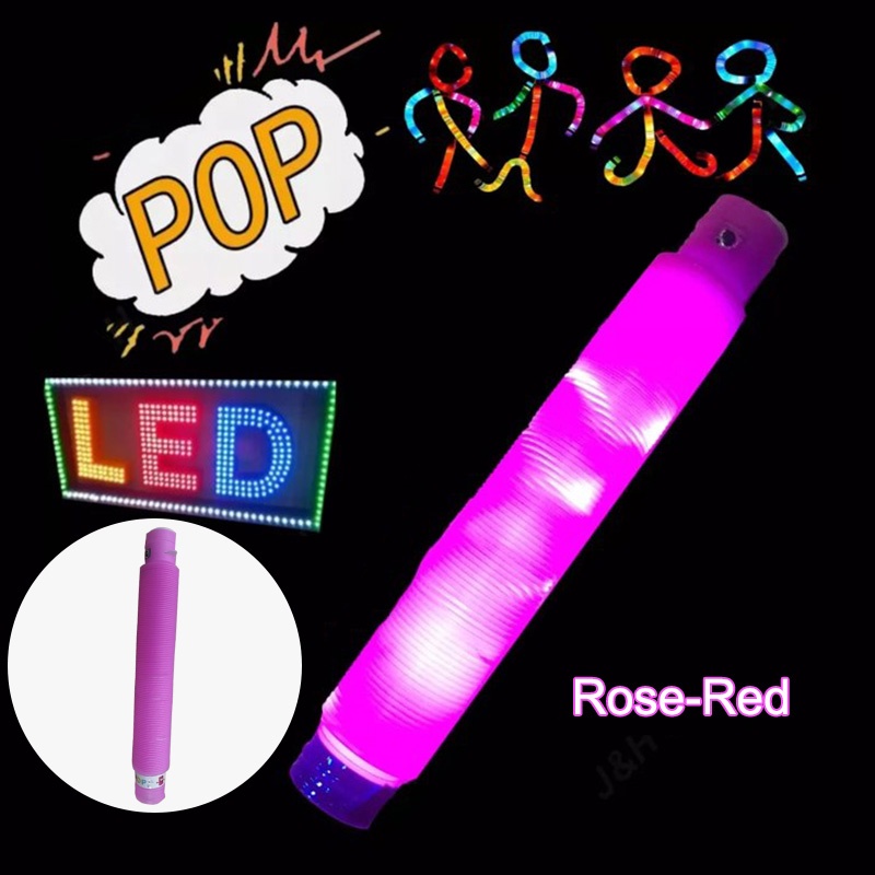 COD❤️Pop Tubes LED Lampu Mainan Anak Pop Pipes Led Warna Light Up Fidget Sensory Toys Murah Bisa Kreasikan Bentuk Apa Ajah