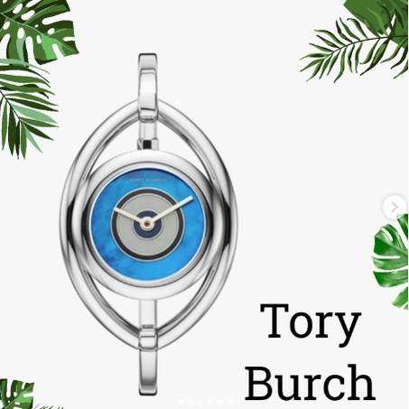 Jam Tangan TB Tory Burch TBW5003 The Bangle Silver Watch