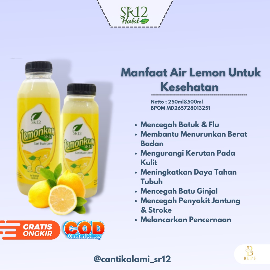 

Lemonkuh SR12 Ori Air Jeruk Lemon Murni Untuk Diet 100% Asli