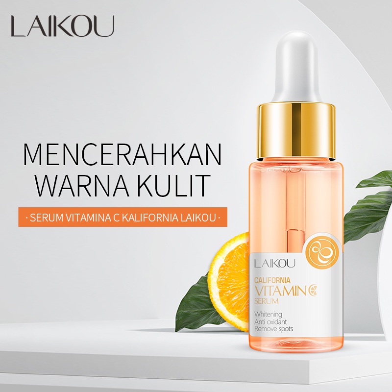 LAIKOU Sakura Serum Pemutih Tea Tree Vitamin C Essence Anti-Aging Meringankan Jerawat