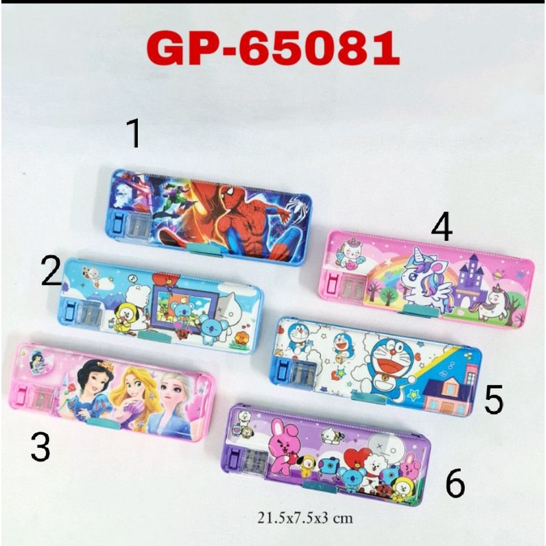 

Kotak pencil magnet 2 sisi/ kotak pensil karakter serutan/kotak pencil karakter kartun