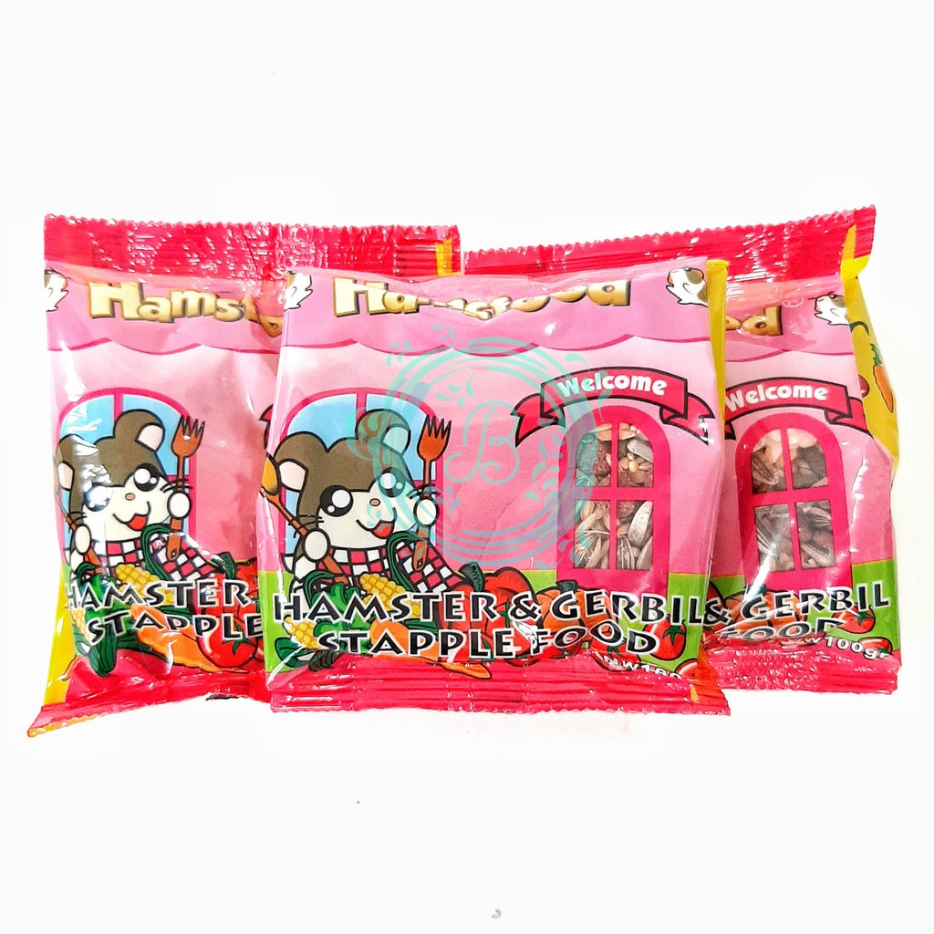 Hamsfood 100 Gram 100g 100gr Makanan Hamster Gerbil Stapple Food