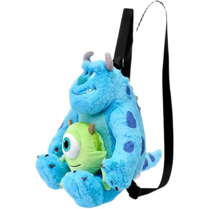 ♘❉☏Sera mengimpor Monsters University 20th anniversary Sullivan hair monster bermata besar boneka mewah boneka ransel ransel kartun lucu