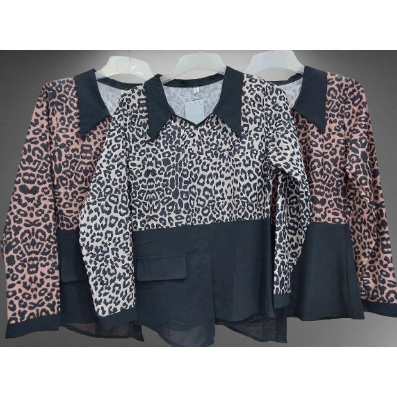 Atasan cewek motif macan