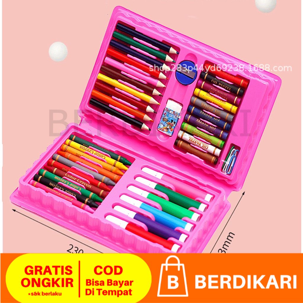 Pensil Warna 42 Pcs In 1 Crayon Anak Art Set Alat Lukis Menggambar Seni Kerajinan Anak