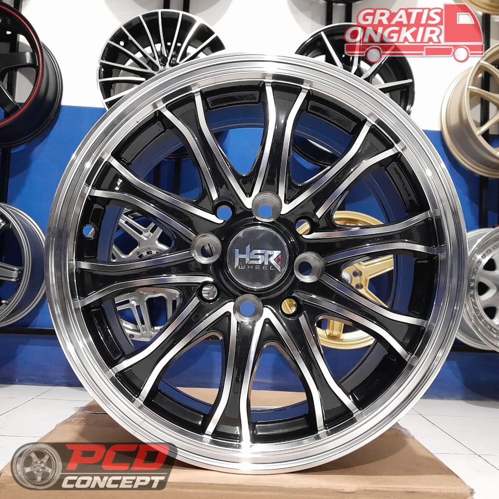 PELEK MOBIL R14 STANDAR AVANZA CALYA AGYA BRIO HSR SERIRIT R14 LEBAR 6 INCI HITAM POLISH