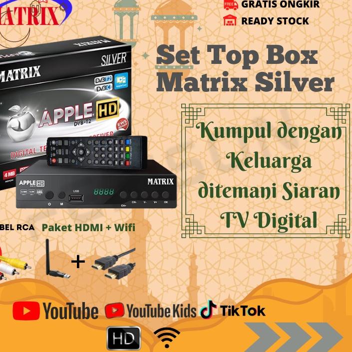 Ferison Set Top Box Tv Digital Matrix DVB T2 Apple (Bisa untuk TV Tabung/LED) dvb t2 / set box tv di