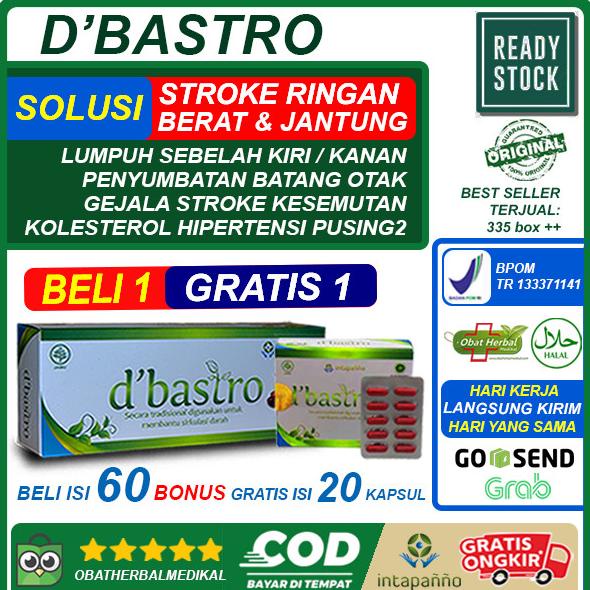 [Promo] Obat Herbal Jantung, Stroke, Kolesterol, Hipertensi D'Bastro 60 Kpasul - Obat Obatan - Medic