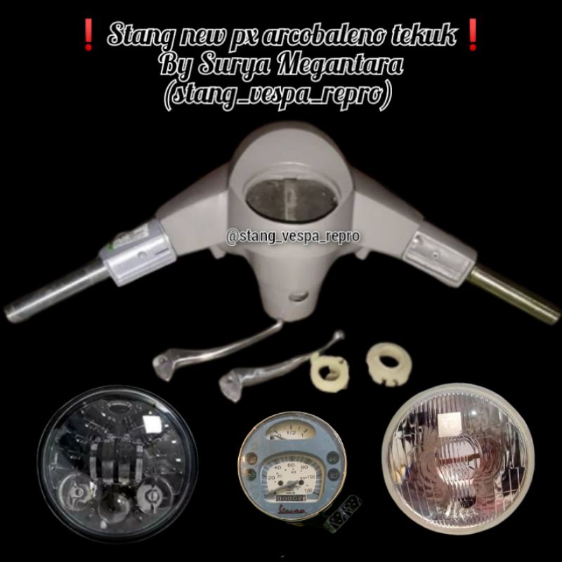 STANG VESPA NEW PX ARCOBALENO TEKUK PLUS REFLEKTOR