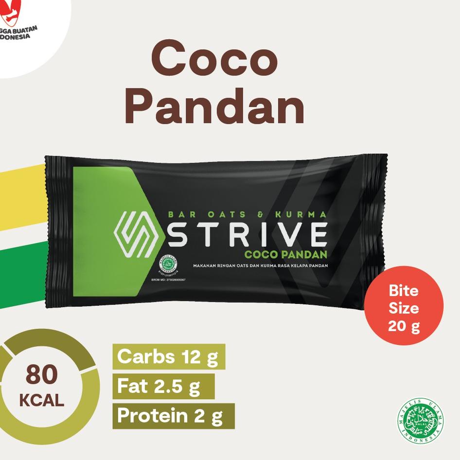 

9q4Pe--Strive Energy Bar Bite Size Coco Pandan - 20 gr x 5 pcs