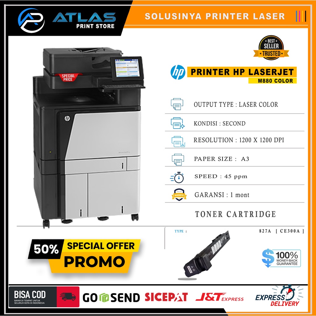 Printer Color A3 HP Laserjet Enterprise M880 HP Laser Color Bergaransi