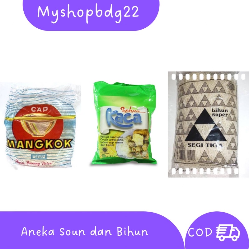 

Aneka Sohun dan Bihun / Bihun Kaca / Sohun Mangkok / Bihun Segitiga