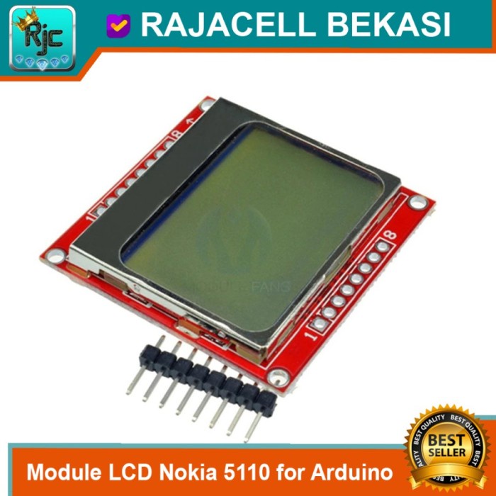 Red LCD Nokia 5110 Display for Arduinoo DIY Project